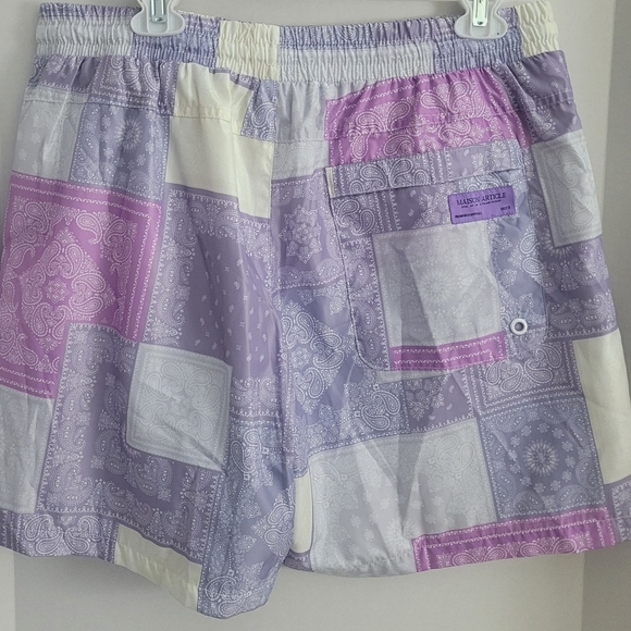 New Maison Article Shoe Palace Men's Swiming Trunks LG Colorblock Purple & Blue - Picture 2 of 9